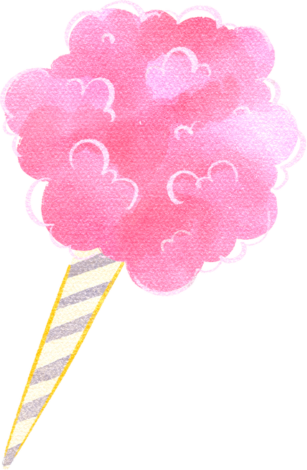 Stylized Watercolor Cotton Candy