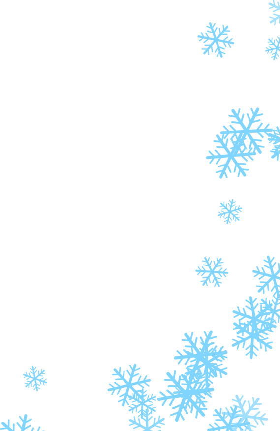 Blue snowflake clip art corner decoration